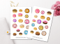 Preview: Donuts Sticker Set
